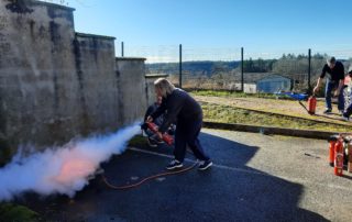 La formation incendie, dispensée par Armonis, des 13 et 14 février 2024, au sein de La Maison du Douglas, à Mercœur
