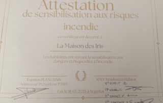 Les habitants de la Maison des Iris ont sollicité la PTS 19 pour une sensibilisation aux risques d'incendie